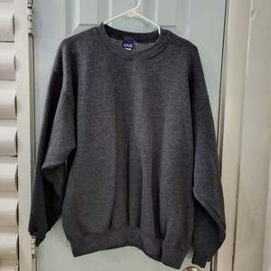 Vintage blank crewneck grey men's large usa made